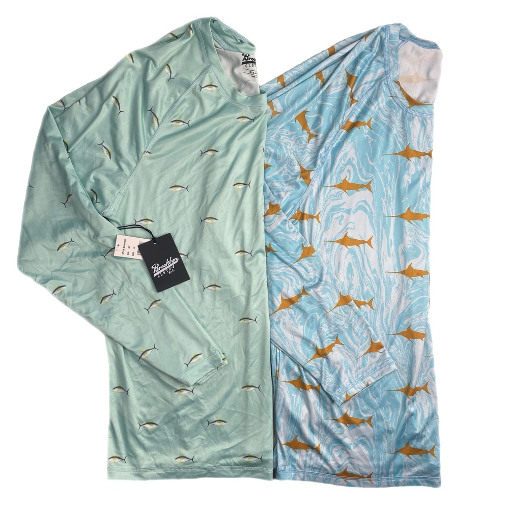 Brooklyn Cloth Long Sleeve Fishing T-Shirt XL Tuna Marlin Graphic Tee NWT NWOT